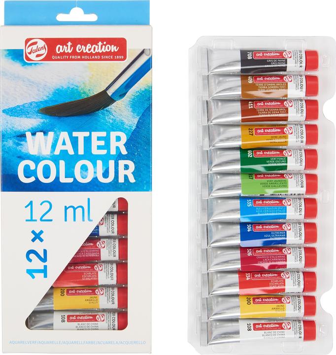 Image du produit Talens Kit de peinture aquarelle 12x12ml (Multicolore, 12000 ml)
