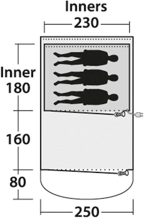 Produktbild Outwell Franklin 3 (Tunnelzelt, 13.80 kg, 3 Personen)
