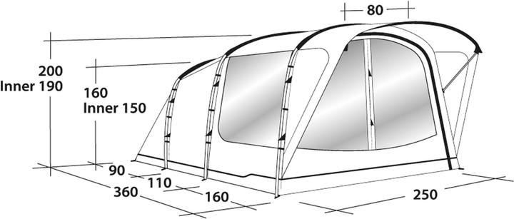 Produktbild Outwell Franklin 3 (Tunnelzelt, 13.80 kg, 3 Personen)