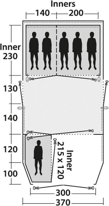 Produktbild Outwell Vermont 6P Tent (Tunnelzelt, 36 kg, 6 Personen)