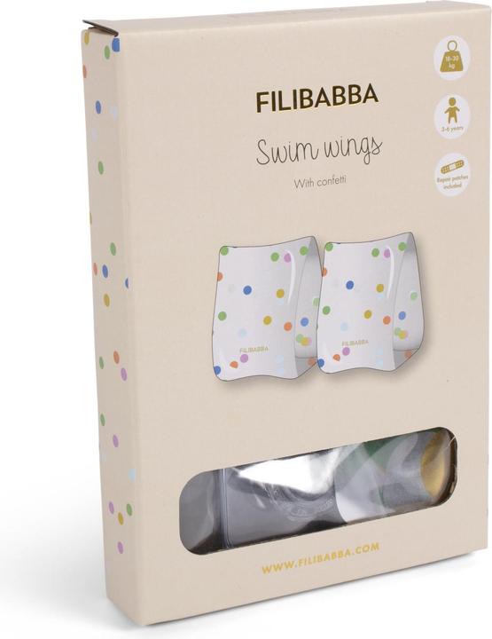 Produktbild Filibabba Schwimmflügel Alfie - Regenbogen Konfetti