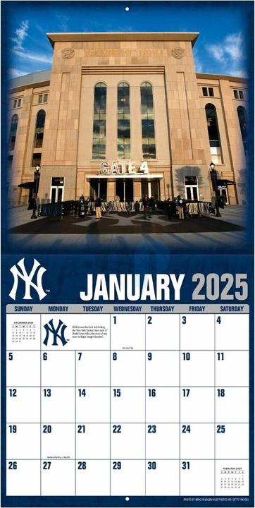 Immagine prodotto MLB-New York Yankees. Yankee Stadium - Calendario da parete Stadium 2025 30,5 x 30,5 cm (30,5 x 30,5 cm, Francese, Italiano, Spagnolo, Tedesco, Inglese)