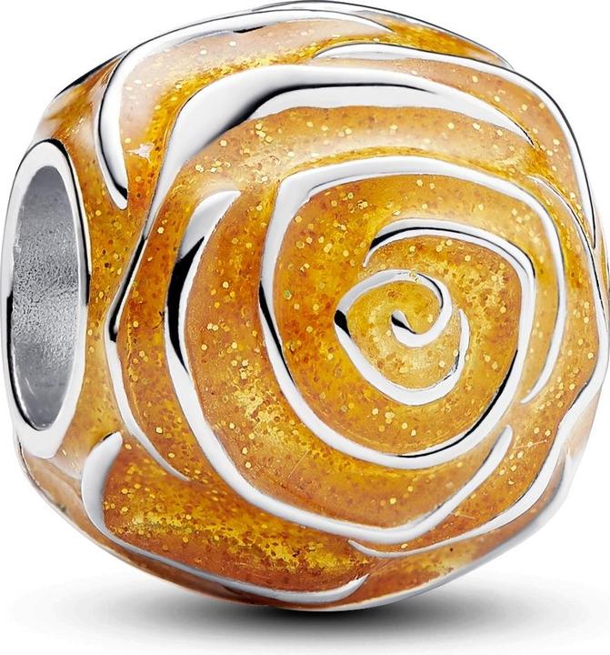 Actual product image Pandora Yellow Blooming Rose Charm (925 silver, Enamel)