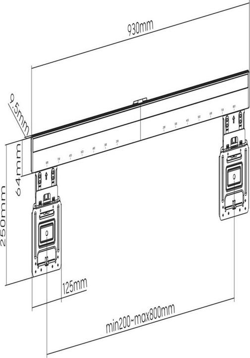 Actual product image SpeaKa Professional SP-TVM-612 TV wall mount 109.2 cm (43") - 254.0 cm (100") (100", 75 kg)