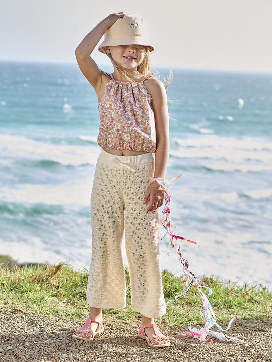 Image du produit Vertbaudet Blouse cropped fille avec bretelles à volants (92)