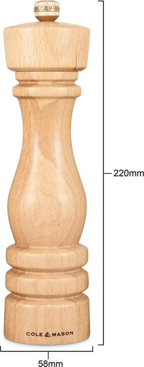 Produktbild Cole & Mason Pfeffer-Salzmühlen Set London Buche natur 22x5.8x5.8 cm (Pfeffer)