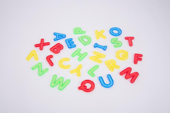 Actual product image TickiT Set of 26 colored, semi-transparent acrylic capital letters