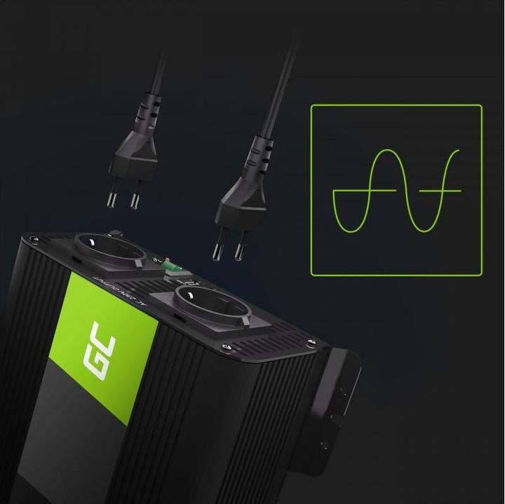 Produktbild GreenCell Car Power Inverter Converter 12V to 230V Pure sine 1000W/2000W with