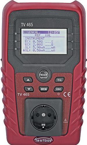 Produktbild Testboy Gerätetester TV 465 pro mit Schutzleiter- / Isolationswiderstand L235xB140xH80mm