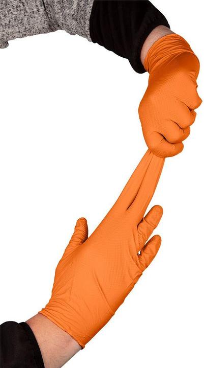 Actual product image Neo Nitrile gloves, orange, 50 pieces, size L (L)