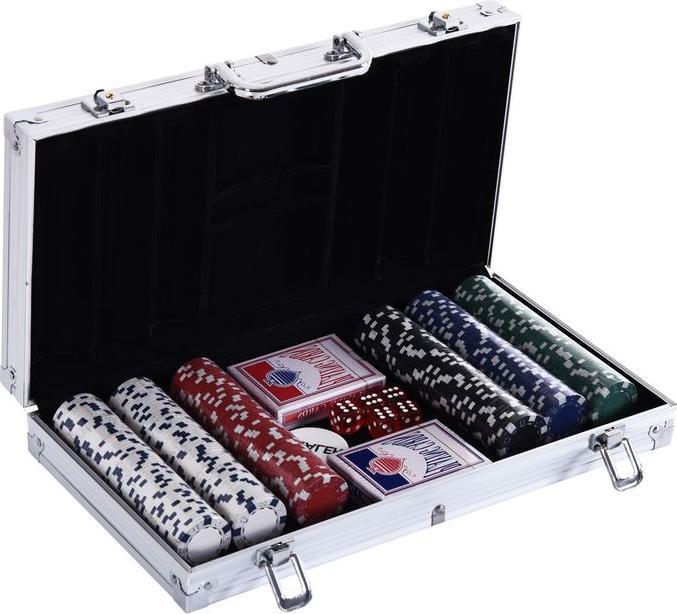 Actual product image Swisshandel24 Poker case poker set 300 poker chips 2x pack of cards 5x dice 1x aluminium case poker set chips