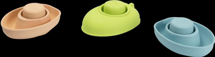 Image du produit Plantoys Bateau cabriolet orange past en caoutchouc