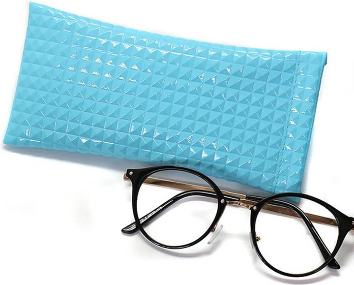 Actual product image Cover-Discount Glasses case with rhombus structure, glossy