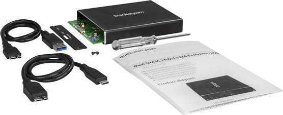 Immagine prodotto StarTech Alloggiamento Per Unità HDD Dual-Slot (M.2 2230, M.2 2260, M.2 2242, M.2)