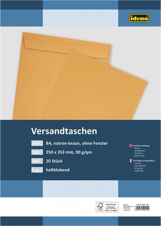 Actual product image Idena VT B4 brown 90g 10er hk o.F. FSC-Rec (10 x)