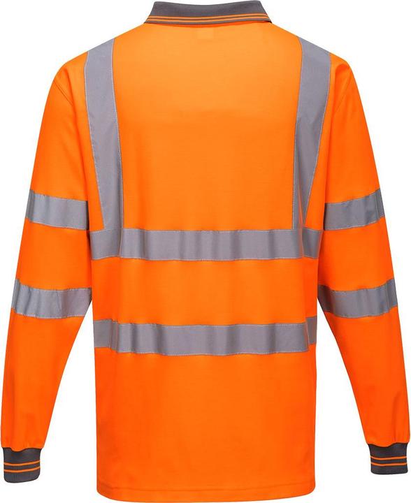 Produktbild Portwest Mens Hi-Vis Long-Sleeved Safety Polo Shirt (S)