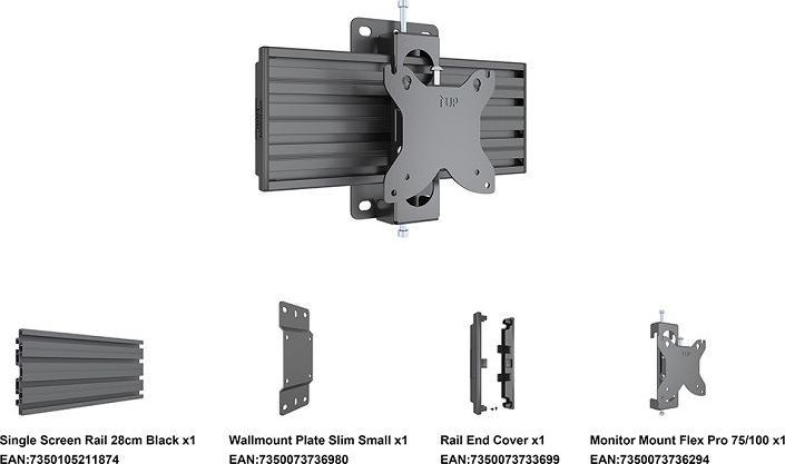 Produktbild Multibrackets Wandhalter fix, 17"-42", VESA 75x75-100x100 (Wand, 42", 30 kg)