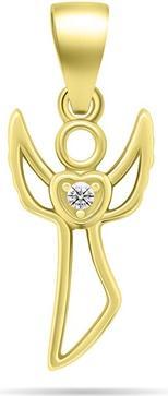 Brilio Silver - Decent gold-plated pendant Angel PT122Y