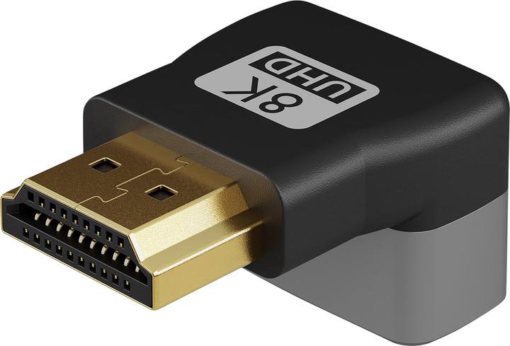 Immagine prodotto Goobay Adattatore angolare HDMI 90° verticale, 8K @ 60 Hz, placcato oro (HDMI)
