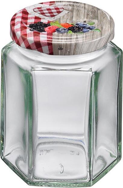 Produktbild Westmark 6er Set 191ml 6eck Gläser, m Herz-Dekor Deckel, 58 mm (6 Stk., 0.19 l)