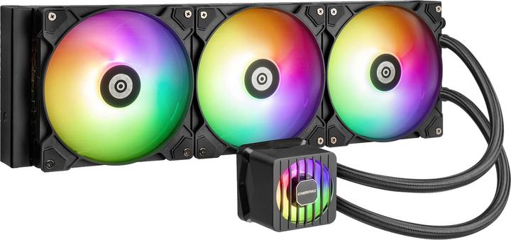 Actual product image Enermax LIQMAXFLO 420mm CPU AIO liquid cooler - Xtreme double chamber pump - VRM water block ARGB