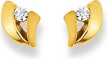 Image du produit Natsumi Schmuck Clou d'oreille en or jaune 18K/750 avec zirconium (750/18 K Or jaune)