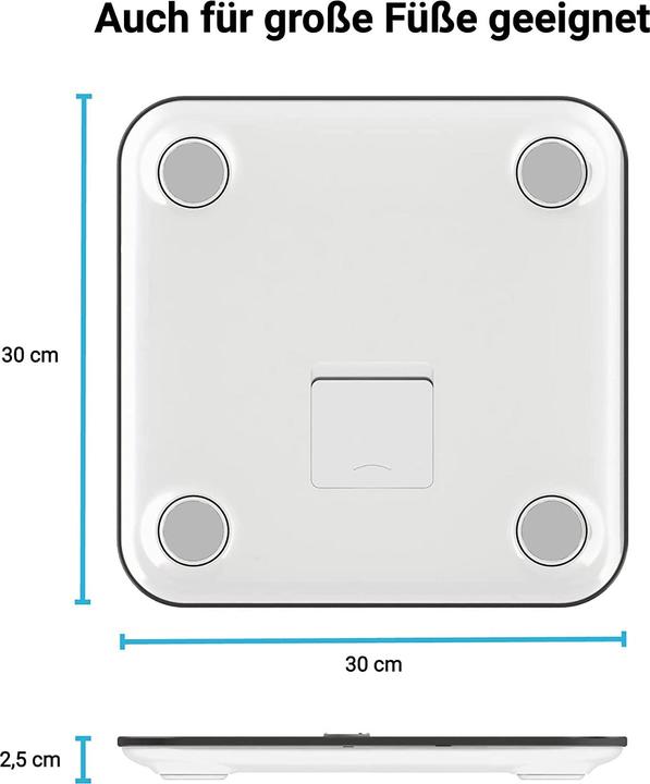 Immagine prodotto Fitleap Waage mit Körperfett- & Muskelanalyse Digitale Personenwaage (180 kg)
