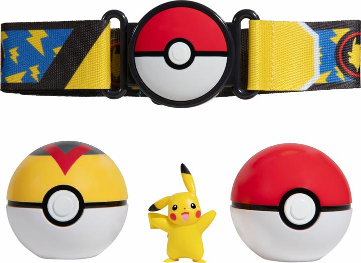 Actual product image Jazwares Pokémon Clip'n'Go Poké Ball Belt Set Poké Ball, Level Ball & Pikachu