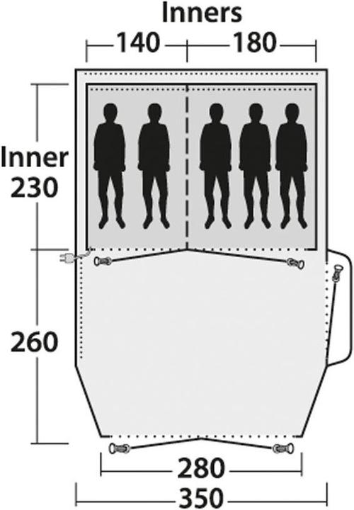 Actual product image Outwell Nevada 5P (Tunnel tent, 19.90 kg, 5 persons)