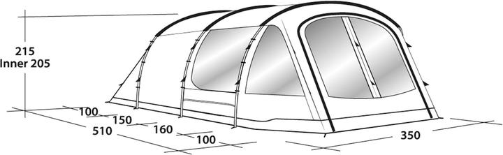 Actual product image Outwell Nevada 5P (Tunnel tent, 19.90 kg, 5 persons)