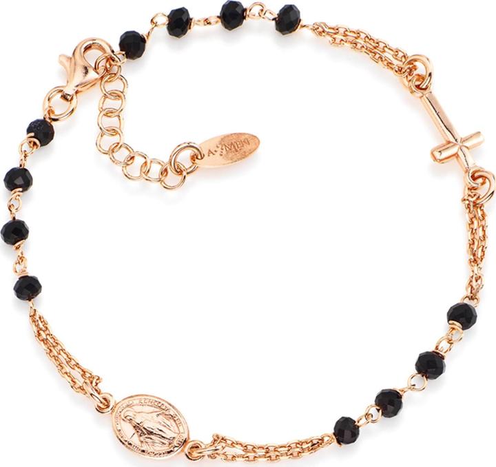 Produktbild Amen Rosary Round Cross Armband (18 cm, 925er Silber)