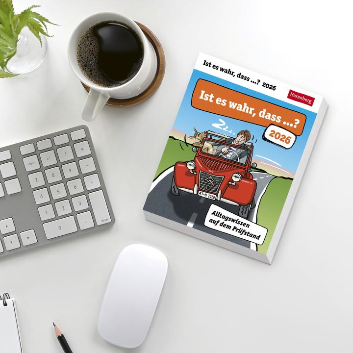 Actual product image Harenberg Ist es wahr, dass...? Tagesabreisskalender 2026 - Alltagswissen auf dem Prüfstand (German)