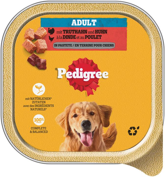 Produktbild Pedigree Adult in Terrine mit Truthahn & Poulet Schale (Adult, 20 Stk., 6000 g)