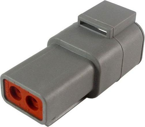 Image du produit TE Connectivity Boîtier, connecteur, 1 rangée, 2 pôles, gris