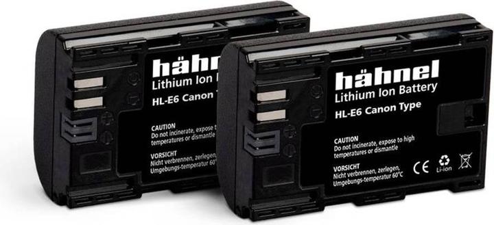 Immagine prodotto Hähnel HL-E6, batteria per 2 fotocamere sostituisce la batteria originale LP-E6 7,2 V 1650 mAh (Accumulatore di carica elettrica)
