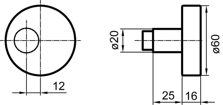 Produktbild Glutz Türknöpfe 5830 (Türknopf)