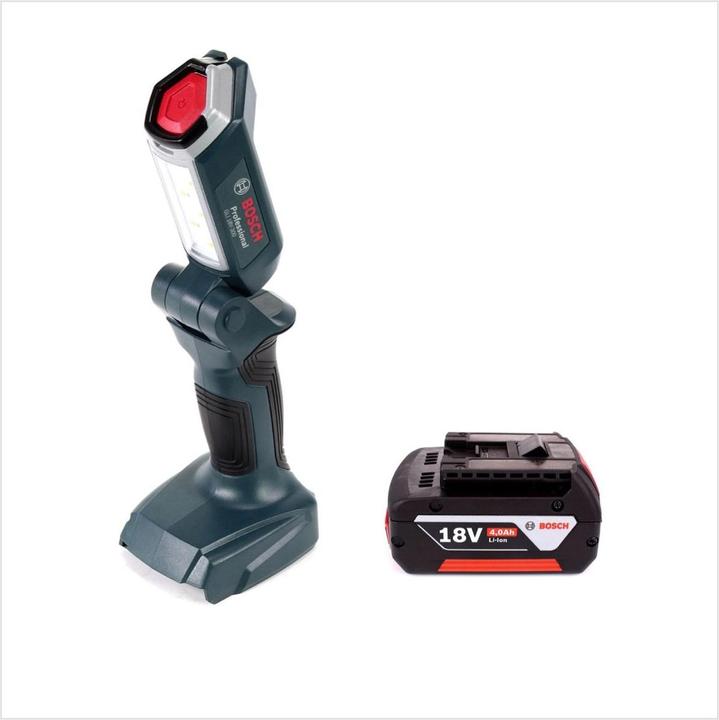Actual product image Bosch Professional GLI 18V-300 Lamp sans fil + 1x Battery GBA 18 V 4,0 Ah - sans Chargeur (300 lm)