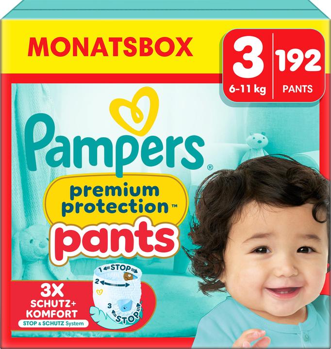 Actual product image Pampers Premium Protection Pants (Size 3, Monthly box, 192 Piece)