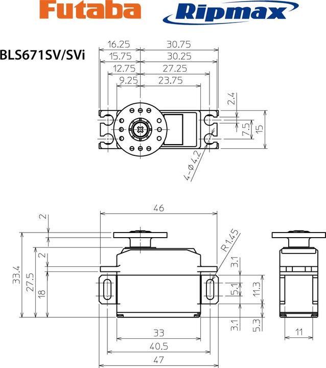 Produktbild Futaba BLS 671SV Brushless Digital, SBus-2, HV