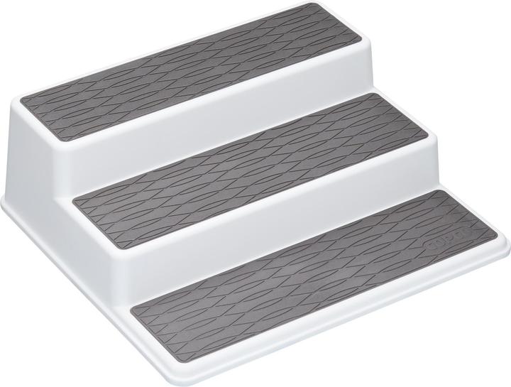 Actual product image Copco Three Tier Cupboard Shelf Organiser, Each Step Is 3.5cm High, 26x23x8.5cm, Labelled
