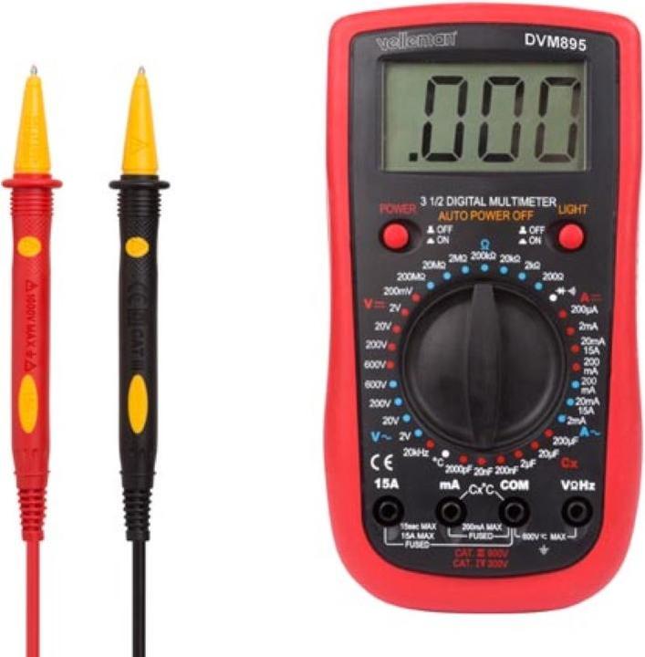 Actual product image Velleman DIGITAL MULTIMETER - CAT III 600 V / CAT IV 300 V - 1999 COUNTS (CAT III 600V, CAT IV 300V)