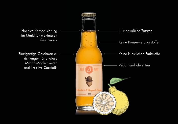 Image du produit Three Cents Soda mandarine & bergamote (24 x 20 cl)