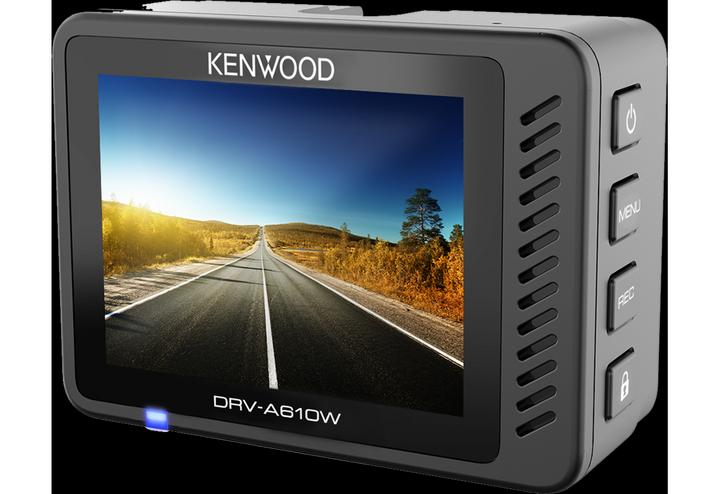 Actual product image Kenwood DRV-A610W 4K UHD DashCam 12/24V/App/ 64GB microSD (Built-in display, GPS receiver, Bluetooth, Built-in microphone, Wi-Fi)