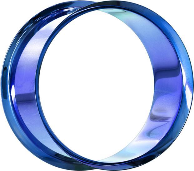 Produktbild Star Piercing Flared Tunnel mit Titanium Beschichtung dunkelblau (ohne Messing, Chirurgenstahl 316L)