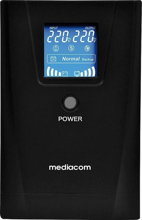 Actual product image Mediacom M-UPS851D Uninterruptible power supply (UPS) Line-interactive 0.8 kVA 480 W 2 socket(s) AC (800 VA, 480 W, Line-interactive UPS)
