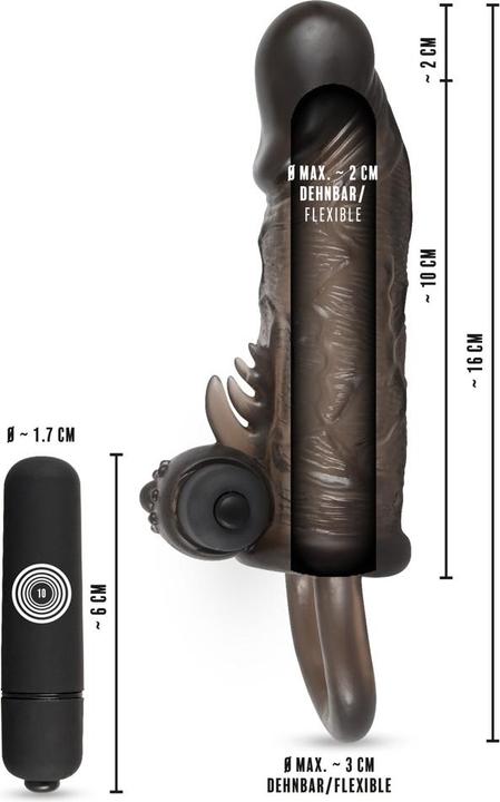 Actual product image Rebel Penis sheath with testicle ring and vibro-bullet
