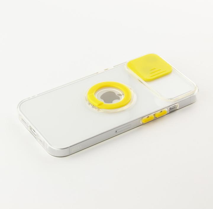 Actual product image PhoneLook Coque Caméra clapet avec anneau jaune (Apple iPhone 14 Plus)