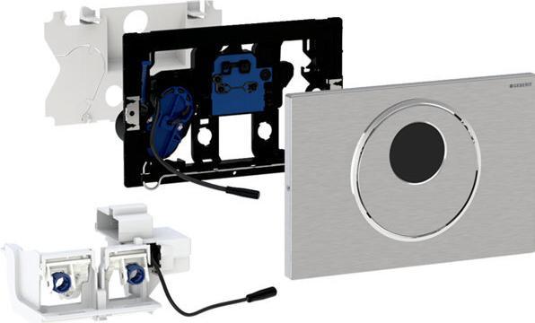 Image du produit Geberit Panneau d'enregistrement Sigma10 à 2 boutons avec alimentation par piles et enregistrement sans