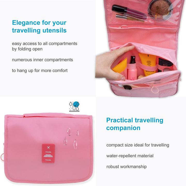 Produktbild Intirilife Wasserfeste Kosmetiktasche in ROSA