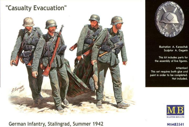 Actual product image Master Box German Infantry Stalingrad Summer 1942 Casualty Evacuation
